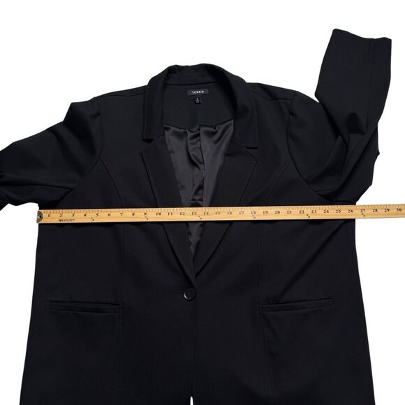 Torrid Chelsea Luxe Ponte Blazer Deep Black Sz 4 (4X/26) - Picture 10 of 16
